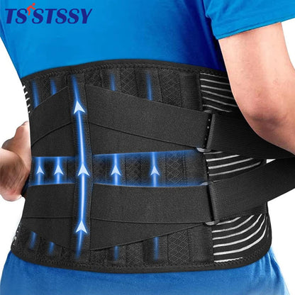 Waist Support Belt – Adjustable Lumbar Brace for Back Pain Relief & Support