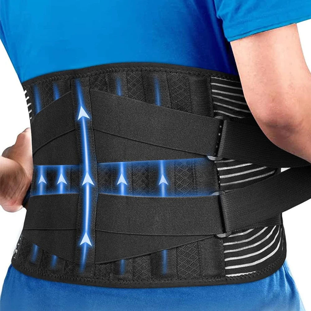 Waist Support Belt – Adjustable Lumbar Brace for Back Pain Relief & Support