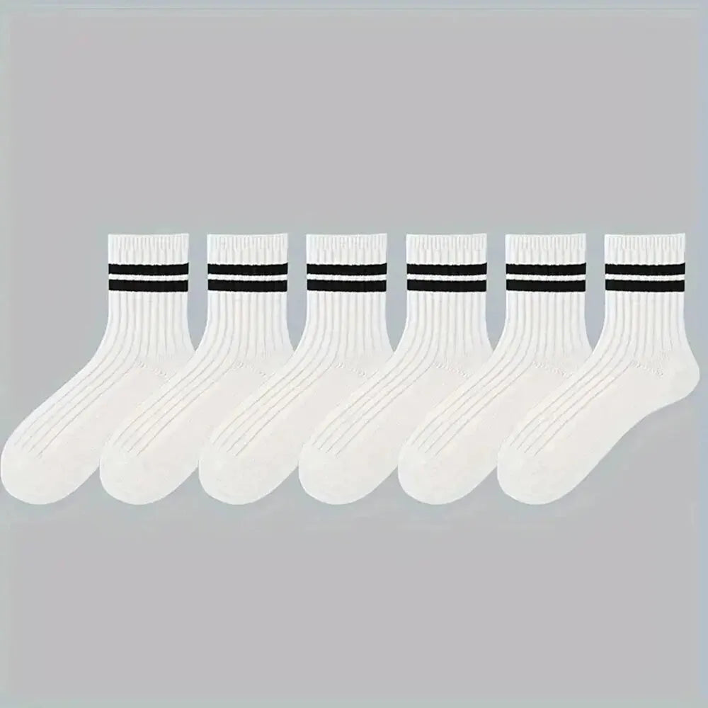 Casual Crew Socks – Comfortable & Breathable, Pack of 6 - 20