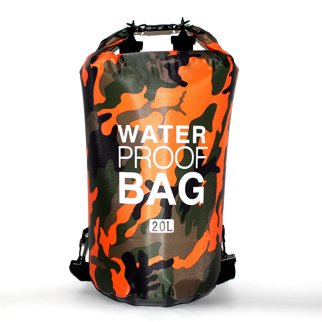 Waterproof Camouflage Dry Bag – 2L-30L PVC Sack for Rafting, Diving & Outdoor Trekking