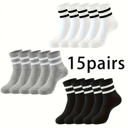 Casual Crew Socks – Comfortable & Breathable, Pack of 6 - 20