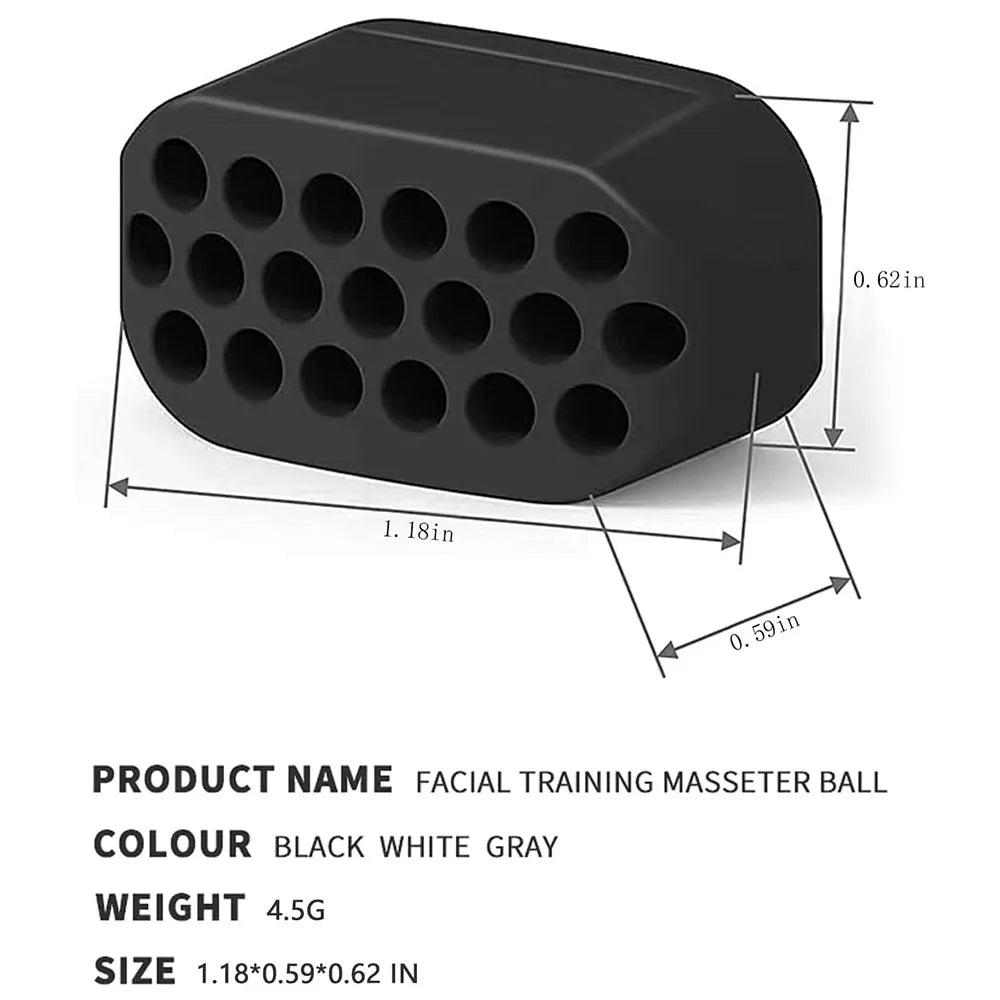 Silicone Jaw Exerciser – Portable Muscle Strengthening & Facial Toning Tool