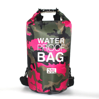 Waterproof Camouflage Dry Bag – 2L-30L PVC Sack for Rafting, Diving & Outdoor Trekking