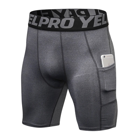 Gym Shorts with Pocket Compression Sports Shorts