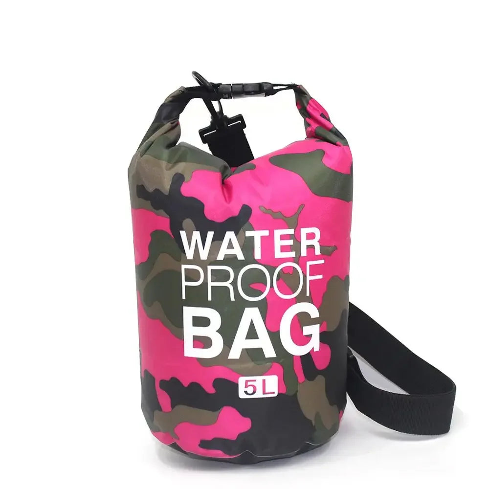 Waterproof Camouflage Dry Bag – 2L-30L PVC Sack for Rafting, Diving & Outdoor Trekking