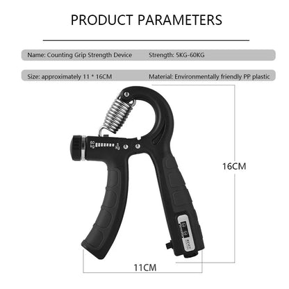 Electronic Counting Hand Gripper – Adjustable Forearm Strengthener