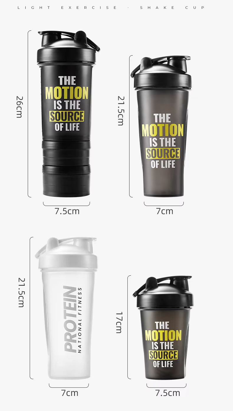 GIANXI Shaker Bottle – Leak-Proof Protein Mixing Bottle for Gym & Outdoors