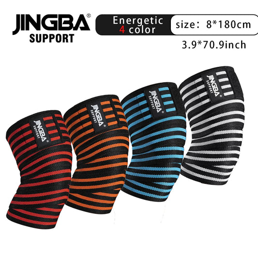 JINGBA SUPPORT Adjustable Elastic Knee Wraps – Ultimate Support for Weightlifting & Kettlebell Training