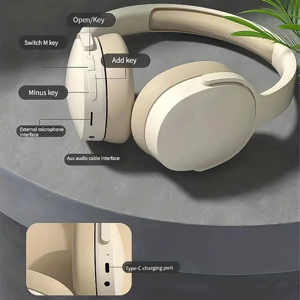 HIFI Stereo with Active Noise Cancellation Wireless Bluetooth Headphones